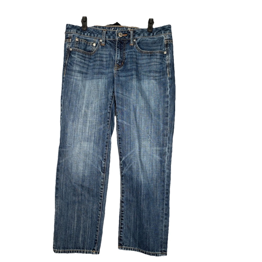 American Eagle Jeans Womens Size 6 Blue Denim Boy Fit Straight Leg